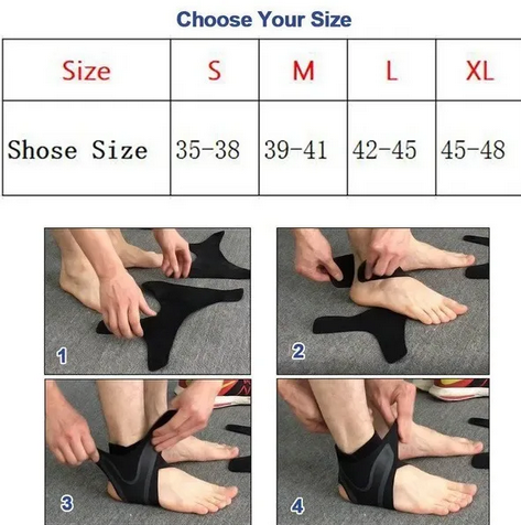 SOPORTE TOBILLO PAR TOBILLERA AJUSTABLE - Talla: L